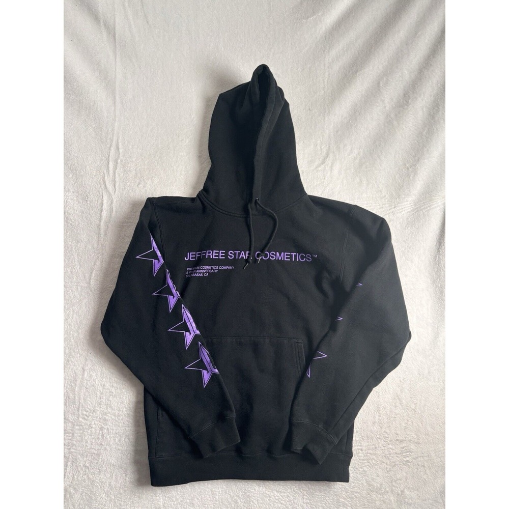 Jeffree Star Fashion Cometics Black Purple Pullover Long Sleeve Hoodie Men's S *